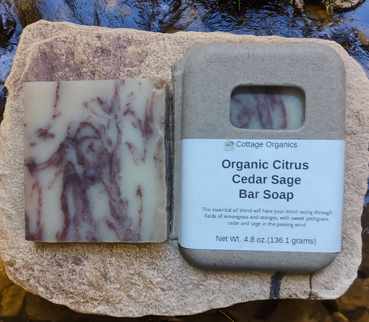 Organic Citrus Cedar Sage Bar Soap