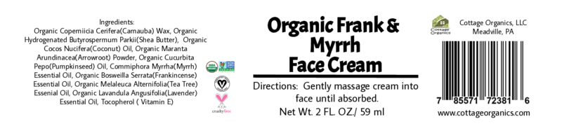 Organic Frank & Myrrhh Face Cream