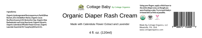 Organic Vegan Diaper Rash Cream