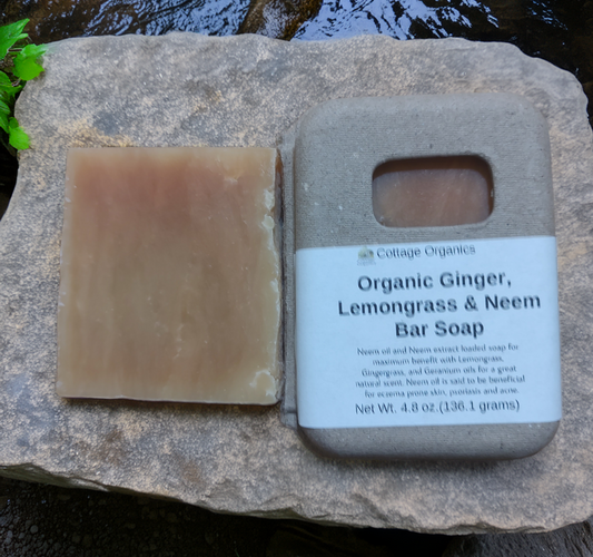 Organic Ginger Lemongrass Neem Bar Soap