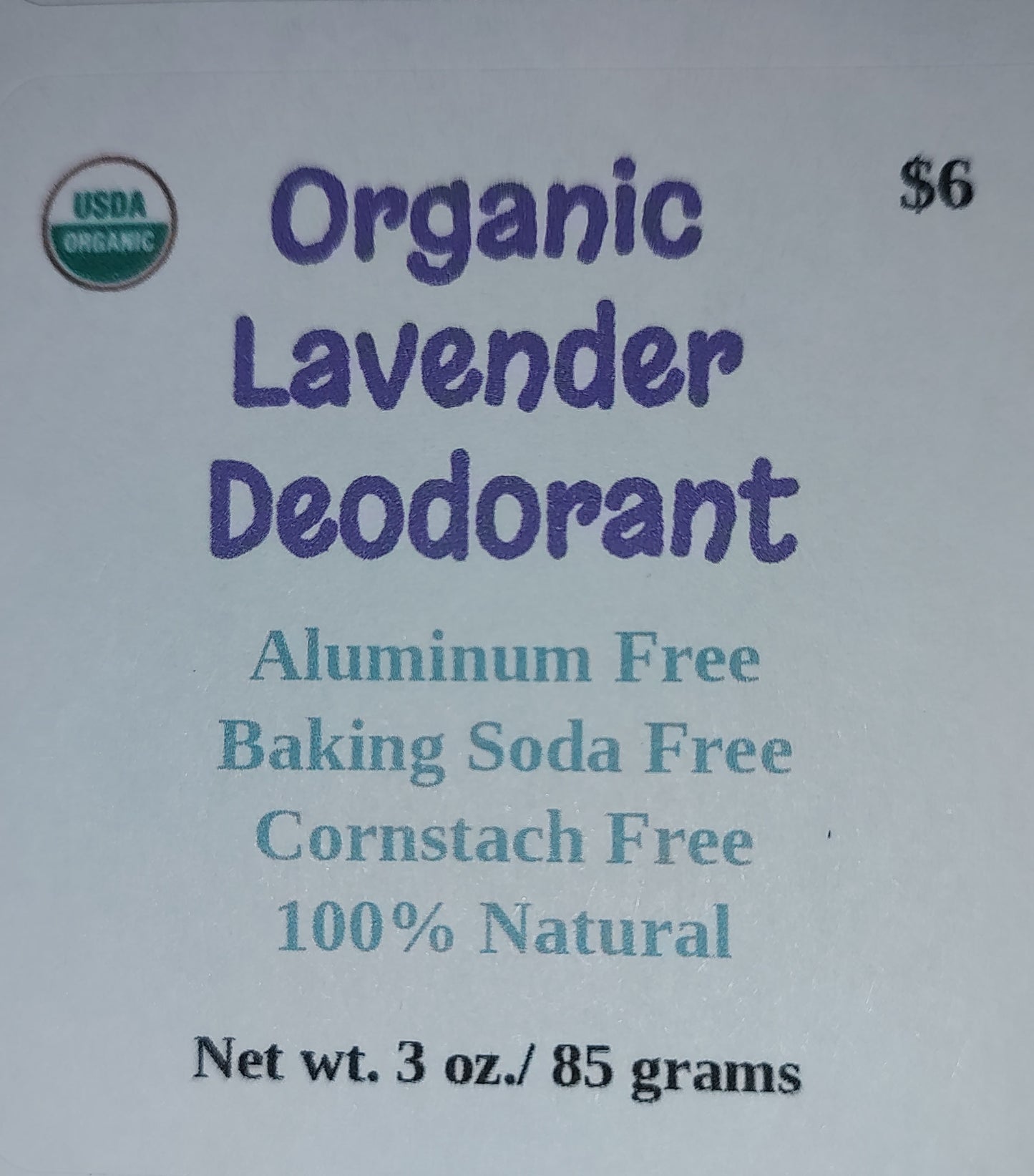 Organic Lavender Deodorant