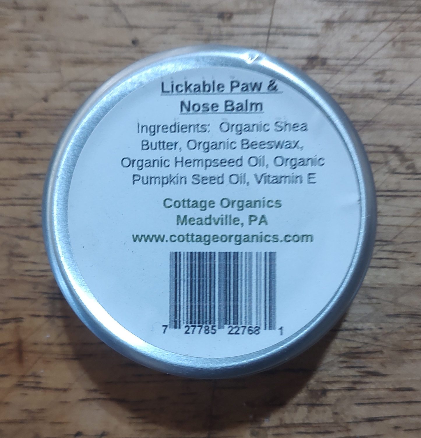 Organic Lickable Paw & Nose Balm