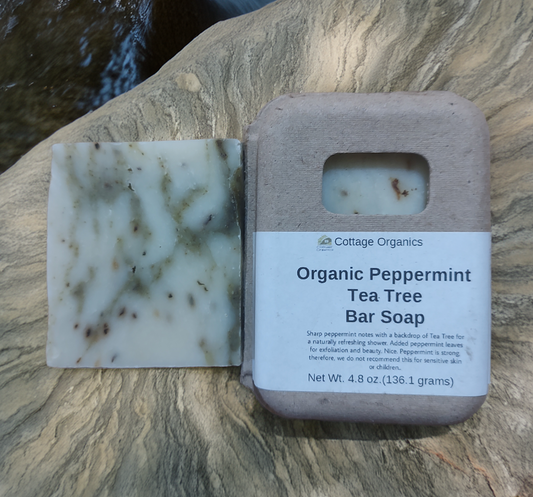 Organic Peppermint Tea Tree Bar Soap