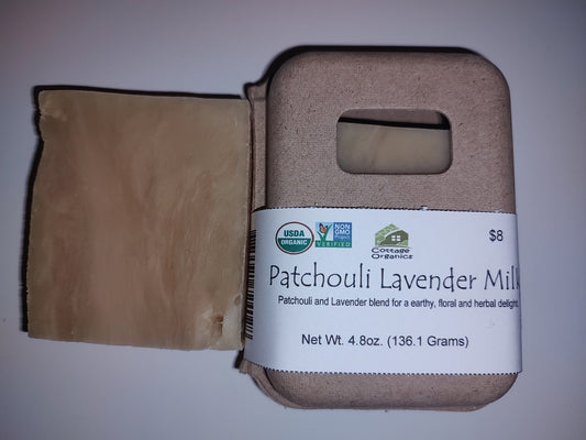 Organic Patchouli Lavender Milk Bar Soap