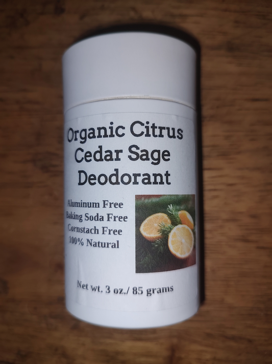 Organic Citrus Cedar Sage Deodorant