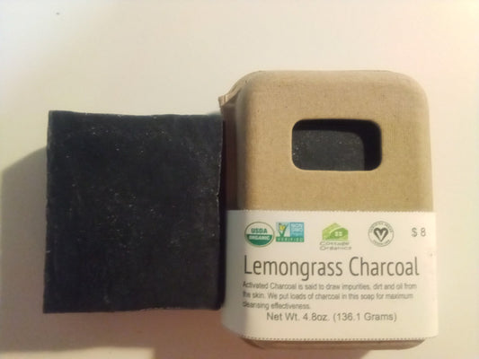 Organic Lemongrass Charcoal Bar Soap