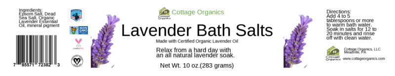 Organic Lavender Bath Salts