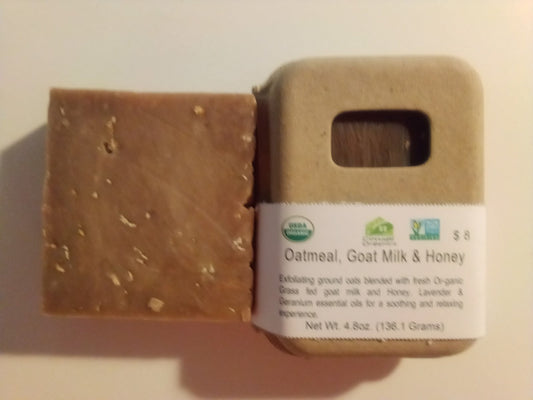 Organic Oatmeal, Goat Milk & Honey Bar Soap