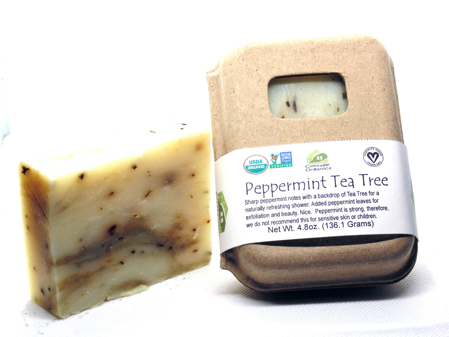 Organic Peppermint Tea Tree Bar Soap