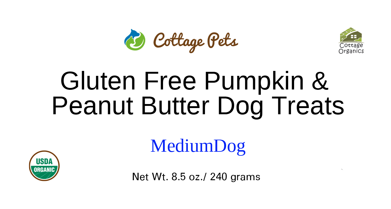 Organic Gluten Free Pumpkin and Peanut Butter Dog Treats