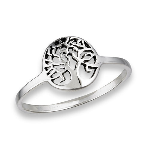 Sterling Silver Small Tree of Life Ring