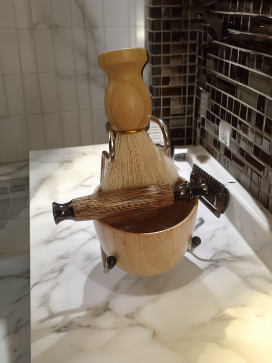 Bamboo Shaving Set