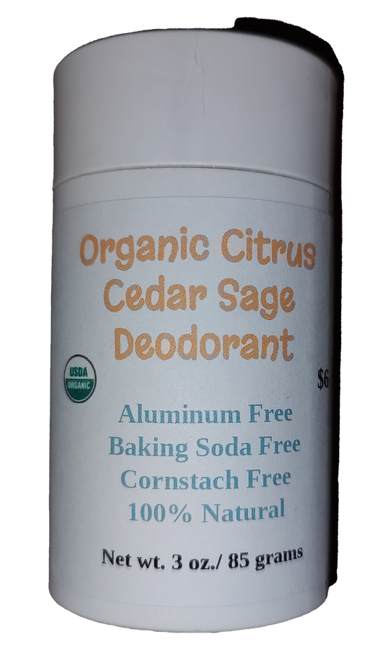 Organic Citrus Cedar Sage Deodorant