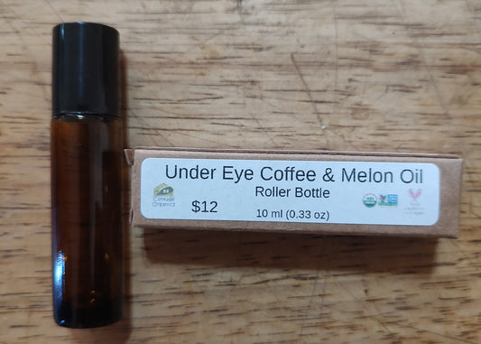 Organic Coffee & Melon Under Eye Oil Roller Bottle