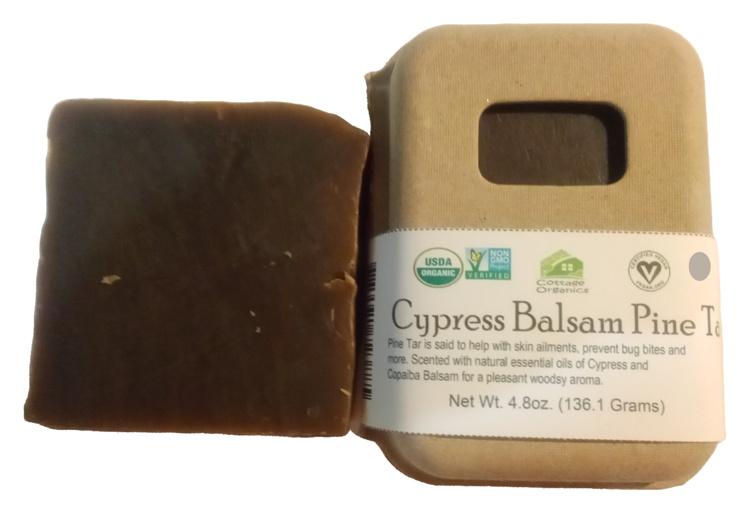 Organic Cypress Balsam Pine Tar Bar Soap