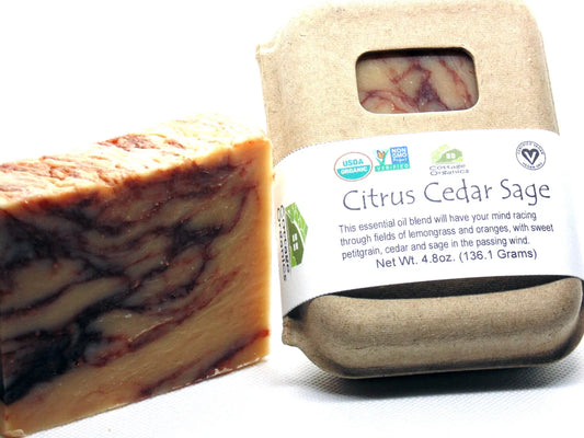 Organic Citrus Cedar Sage Bar Soap